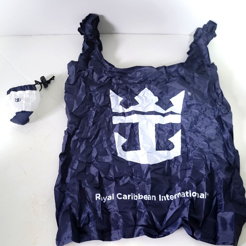 Royal Caribbean International Reusable Tote Bag New Bag In A Bag Navy Blue White